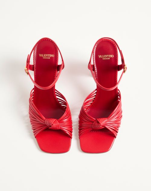Valentino Garavani - Annet Kidskin Sandal 90mm - Coral - Woman - Sandals